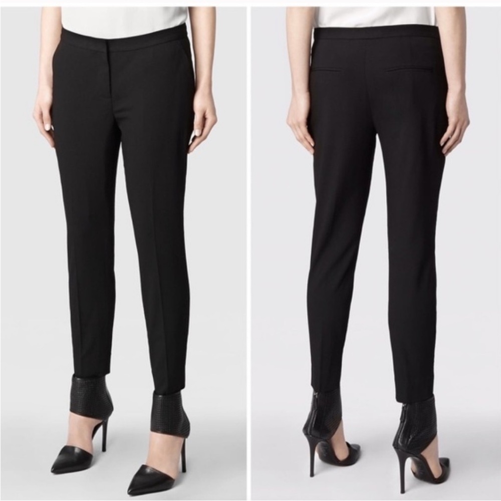 All Saints Black Scylla Masson Slim Trouser Pants Size 10‎